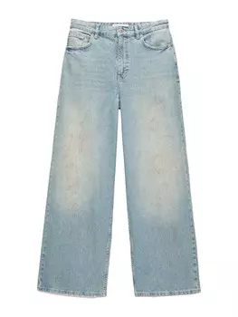Джинсы Pull&Bear Wide leg Jeans, светло-синий