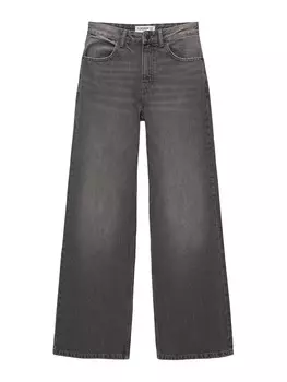 Джинсы Pull&Bear Wide leg Jeans, темно-серый