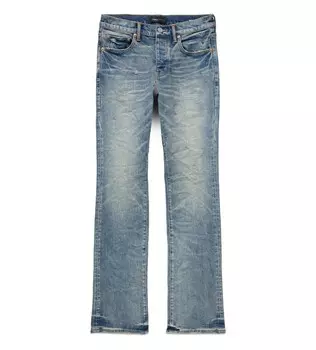 Джинсы Purple Brand Destroy Distressed Effect Straight Leg, голубой