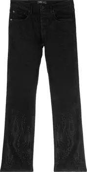 Джинсы PURPLE BRAND Flamed Flare 'Black', черный