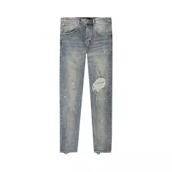 Джинсы PURPLE BRAND Mid Rise Destroy Paint Jeans Blue, синий
