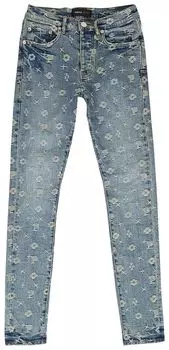 Джинсы PURPLE BRAND Monogram Jacquard Skinny Jeans 'Mid Indigo', синий