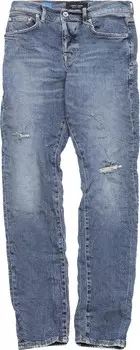 Джинсы PURPLE BRAND Thrashed Tinted 'Mid Indigo', синий