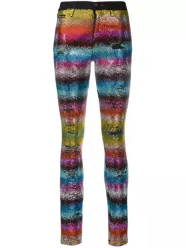 Джинсы Rainbow с кристаллами Philipp Plein, черный
