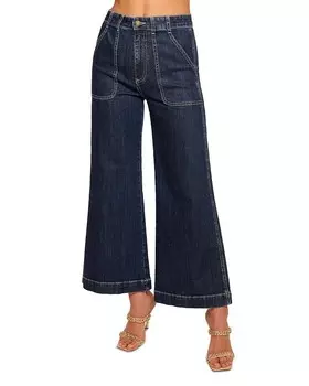 Джинсы Ramy Brook Theodora с высокой посадкой и широкими штанинами до щиколотки Темного цвета, синий