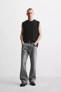 Джинсы расклешенного кроя ZARA, серый