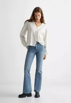 Джинсы расклешенные Longflar Mango, цвет blu medio