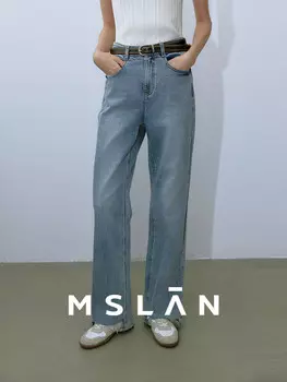 Джинсы расклешенные Mslan, синий