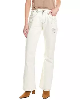 Джинсы расклешенные с завышенной талией One Teaspoon Charlie Xanthe, белый