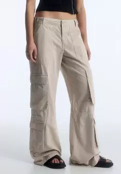 Джинсы Расклешенные WIDE PULL&BEAR, цвет sand