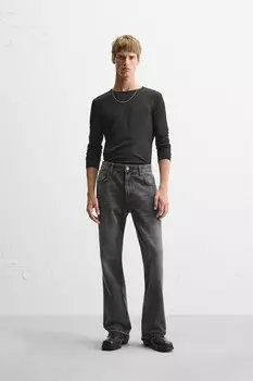 Джинсы расклешенные ZARA, черный