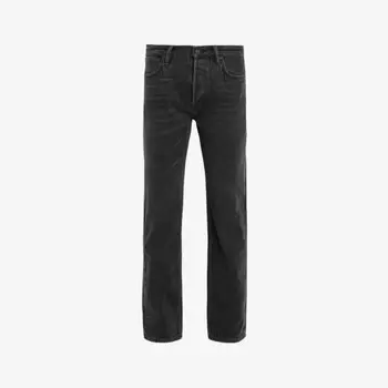 Джинсы Reid прямого кроя из органического хлопкового денима Allsaints, черный