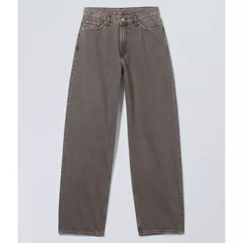 Джинсы-рейлинг Weekday With A Mid-rise Waist And Straight Legs, глинисто-серый