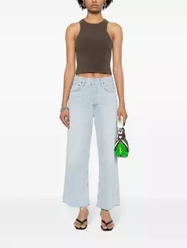 Джинсы Ren с эффектом бакенбардов AGOLDE, синие