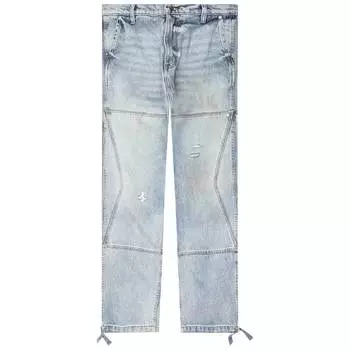 Джинсы Rhude Reza Denim Double Knee, светло-синий