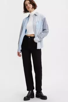 Джинсы Ribcage прямые по щиколотку Levi'S, черный