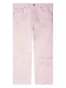 Джинсы Rich Kid с вышитыми потертостями PDF, розовый