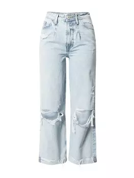Джинсы River Island Loose fit Pleated Jeans, светло-синий