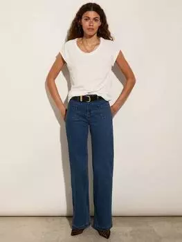 Джинсы robyn из органического хлопка с богатыми широкими штанинами Baukjen, цвет Washed Indigo