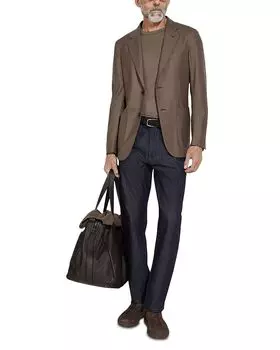 Джинсы Roccia Slim Fit в темно-синем цвете ZEGNA, синий