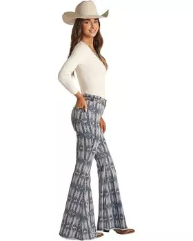 Джинсы Rock and Roll Cowgirl Blue Aztec Button Bell in Medium Wash RRWD7PRZRF, цвет Medium Wash