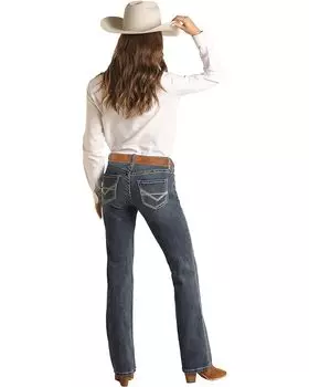 Джинсы Rock and Roll Cowgirl Riding with Slate Stitch Pocket Bootcut Jeans in Medium Vintage RRWD4RRZT6, цвет Medium Vintage
