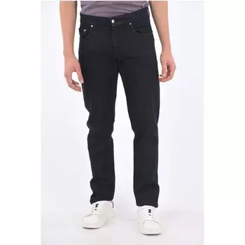 Джинсы RODRIGO Slim Fit из хлопка и кашемира 19 см Corneliani, Blue