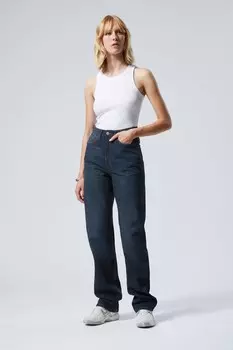 Джинсы Rowe с очень высоким поясом. Weekday, синий