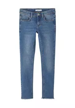 Джинсы с 5 карманами, б/у, для девочек name it, цвет Medium Blu