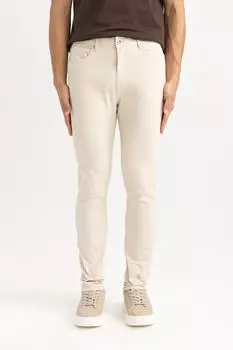 Джинсы с 5 карманами Defacto, бежевый