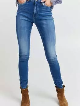 Джинсы с 5 карманами, пзджой Pulz Jeans, синий