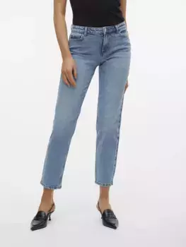 Джинсы с 5 карманами Vero Moda "VMKYLA MR STRAIGHT J VI3414 NOOS", голубой