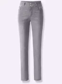Джинсы с 5 карманами в стиле casual Looks (1 шт.), серый