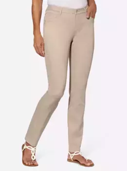 Джинсы с 5 карманами в стиле casual Looks (1 шт.), бежевый