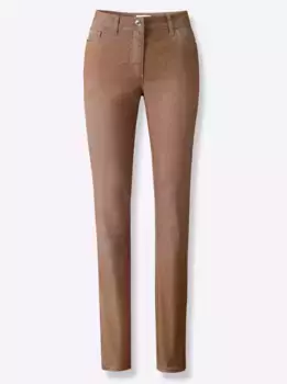 Джинсы с 5 карманами в стиле casual Looks (1 шт.), коричневый