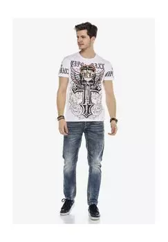 Джинсы с эффектными декоративными швами CIPO & BAXX, синий