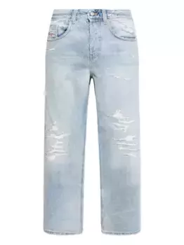 Джинсы с эффектом потертости DIESEL, синий