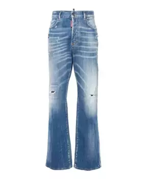 Джинсы с эффектом потертости Dsquared2, синий