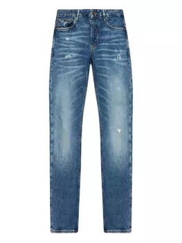 Джинсы с эффектом потертости Emporio Armani, синий