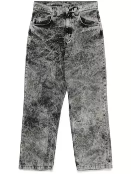 Джинсы с эффектом потертости Garment workshop, черный