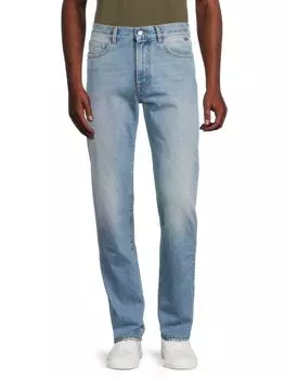 Джинсы с эффектом потертости Gcds, цвет Light Blue