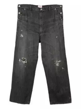 Джинсы с эффектом потертости KAMIYA, черный