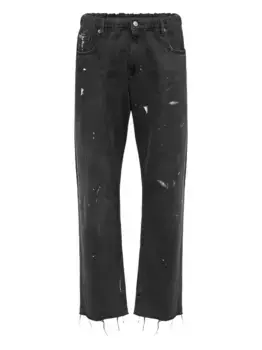 Джинсы с эффектом потертости MM6 Maison Margiela, серый