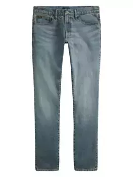 Джинсы с эффектом потертости POLO RALPH LAUREN, синий