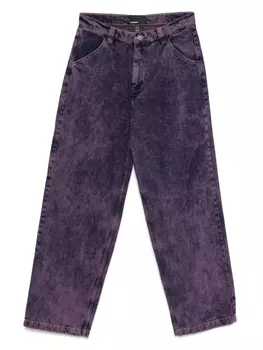 Джинсы с эффектом потертости RASSVET, фиолетовый