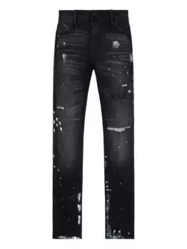 Джинсы с эффектом разбрызганной краски RTA, серый