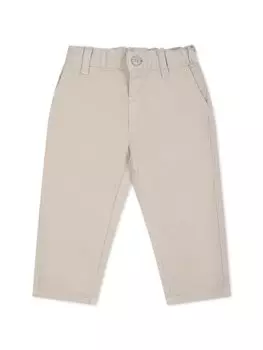 Джинсы с эластичным поясом и логотипом Emporio Armani Kids, бежевый