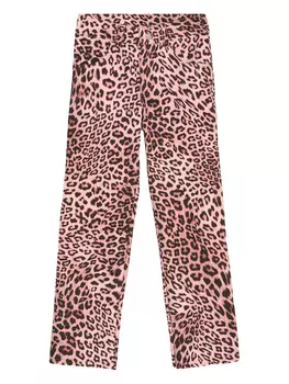 Джинсы с анималистичным принтом A Paper Kid, розовый