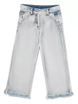 Джинсы с бахромой Monnalisa, синий