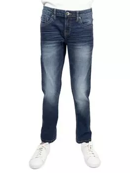 Джинсы с бакенбардами для мальчика Cultura, темно-синий